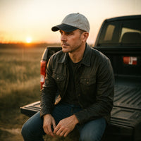 Ash with Charcoal Visor - Unstructured Baseball Cap