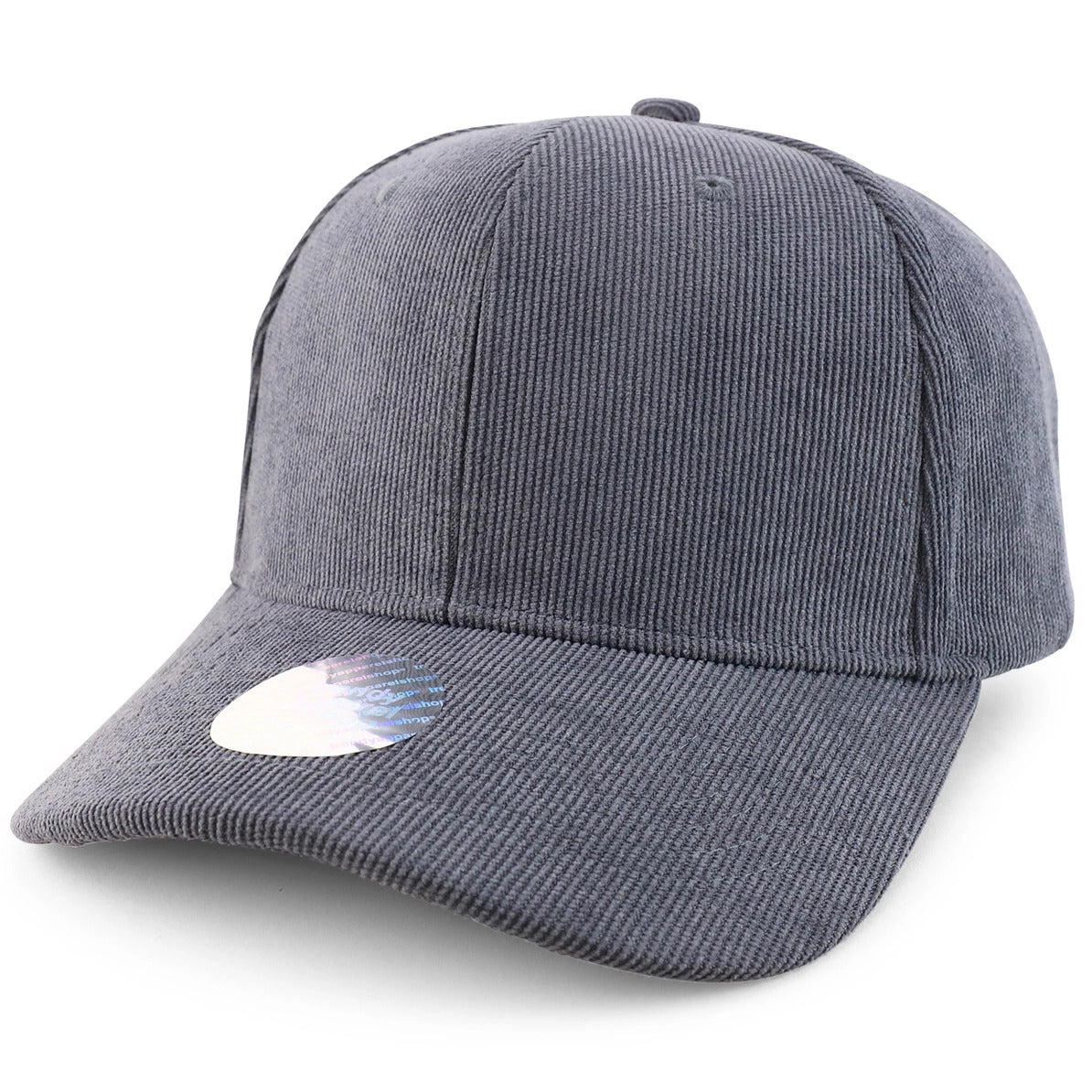 Corduroy Structured Baseball Cap - Dark Grey