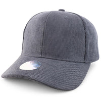 Corduroy Structured Baseball Cap - Dark Grey