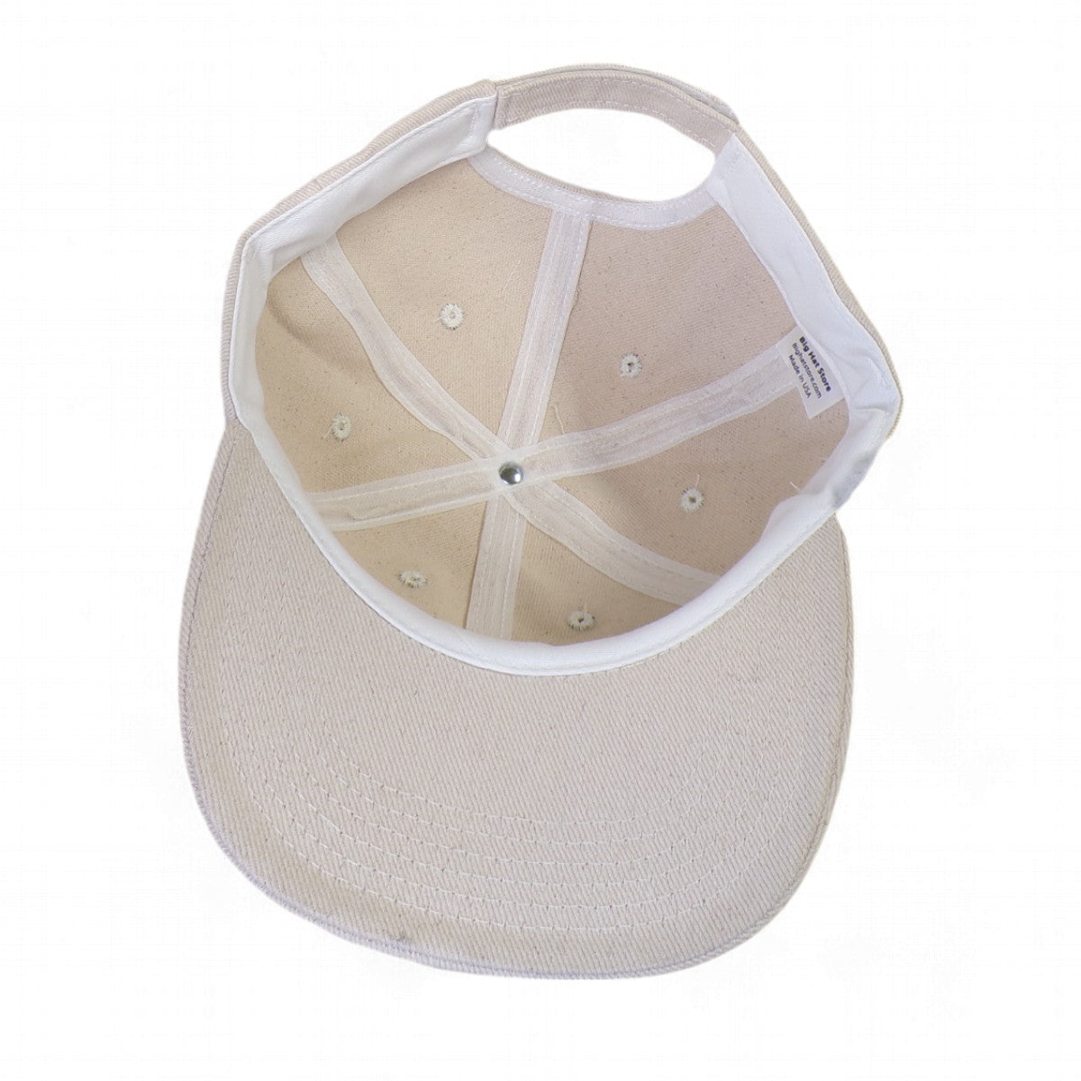 Ivory - Unstructured Baseball Cap interior view
