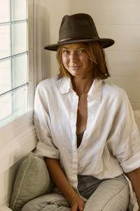 Jackeroo Australian Wool Crushable Hat - Black view four