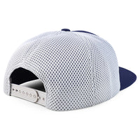 Navy with Gray Mesh - Flatbill Structured Baseball Cap