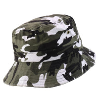 Short Brim Cotton Bucket Hat - Urban Camo view three