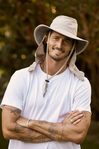 Sun Shield Recycled Floating Hat  - Sand