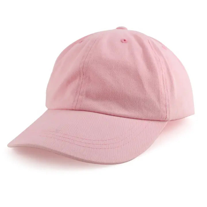 Washed Cotton Baseball Cap - Pink
