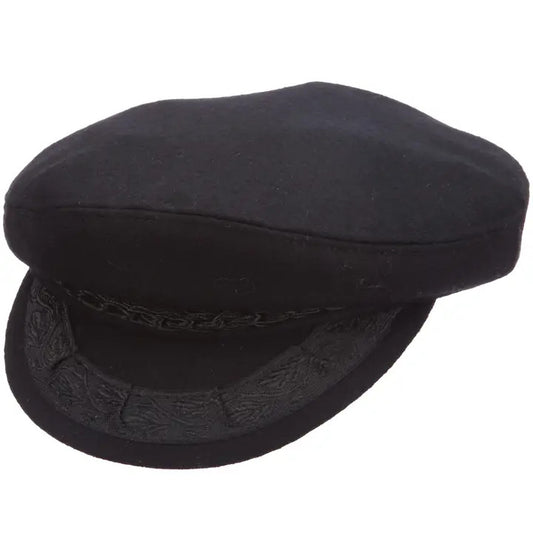Wool Fisherman Cap - Black