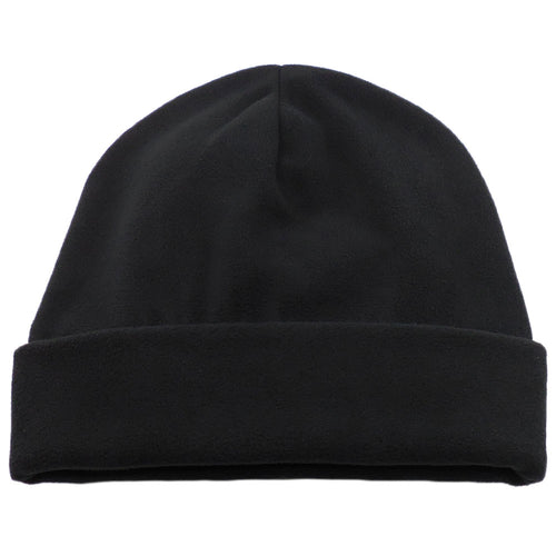 Black Comfort Fleece Big Winter Hats made in USA, fits cap Sizes 3XL