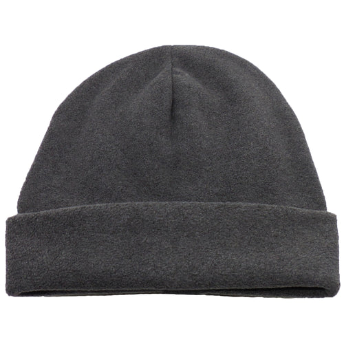 Dark Gray Comfort Fleece Big Winter Hats made in USA, fits cap Sizes 3XL
