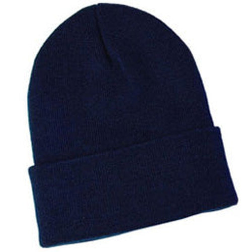 Navy Blue Knit Beanies for Big Heads fits Size 3XL