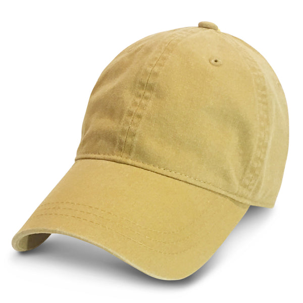 Yellow Big Sized Hats in Weathered Baseball Caps | Big Hat Store