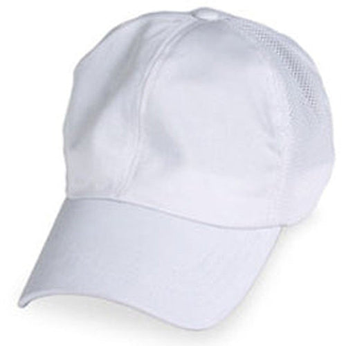 White Big Mesh Hats with Partial Coolnit for sizes 3XL and 4XL