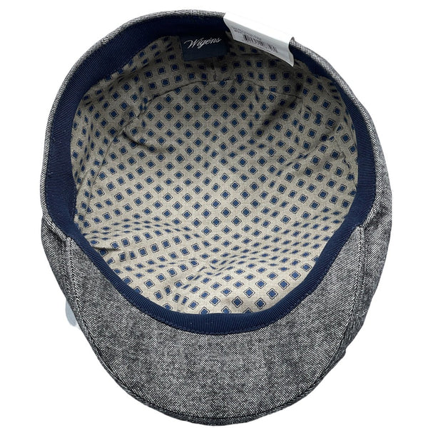 Black Wool Herringbone Large Sized Pub Caps by Wigens Big Hat Store