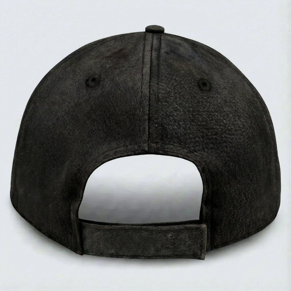 Black with Khaki Weathered - Unstructured Baseball Cap - back 1