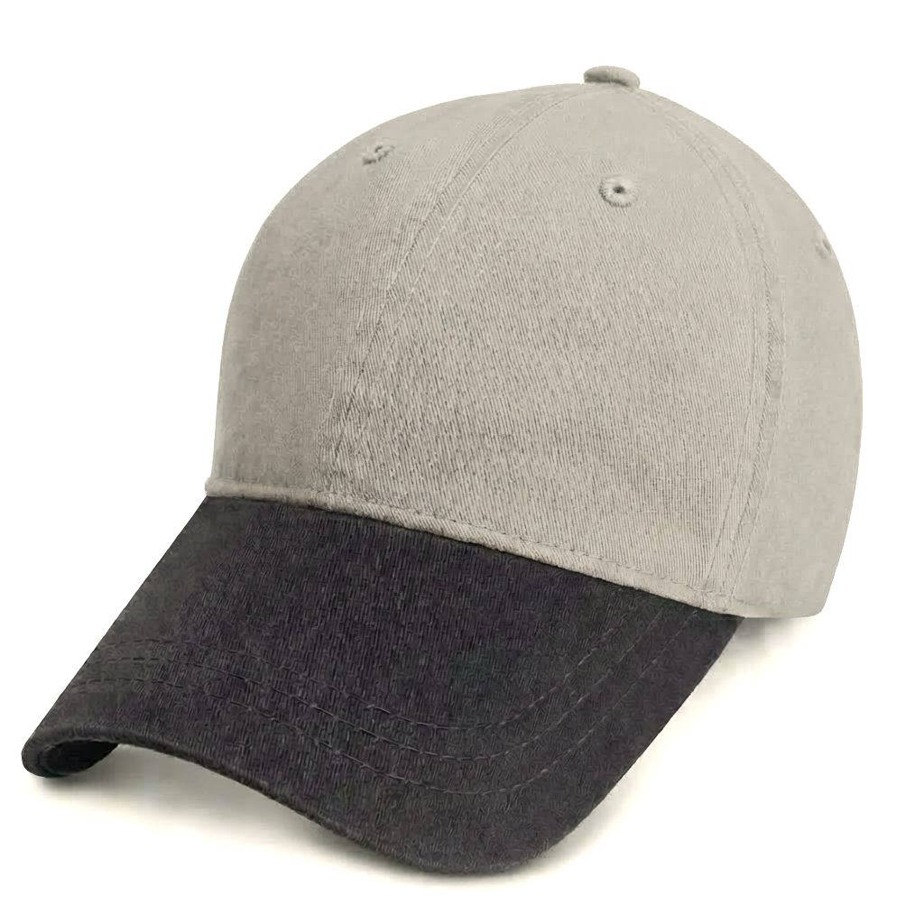 Ash with Charcoal Visor - Unstructured Baseball Cap - front 1