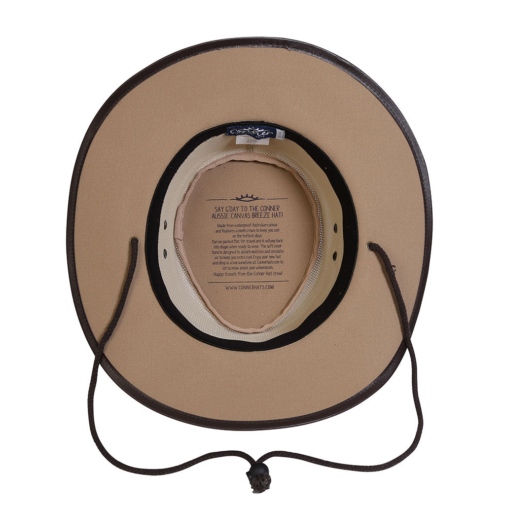 Aussie Cooler Canvas Mesh Hat interior