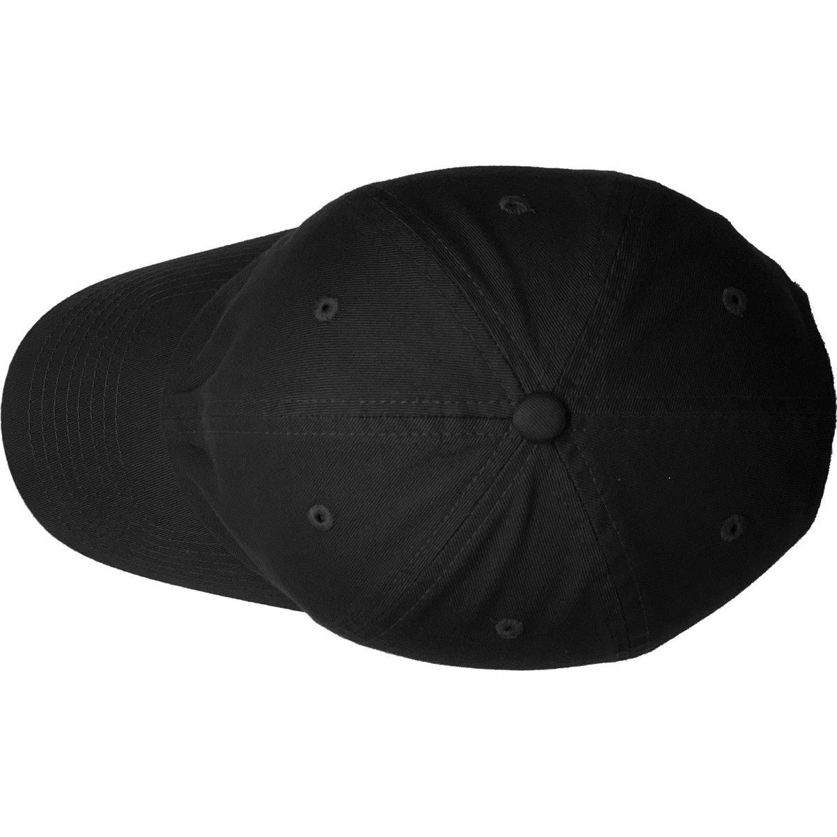 Black - Unstructured Cap top view