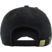 Black Distressed - Unstructured Cap back view