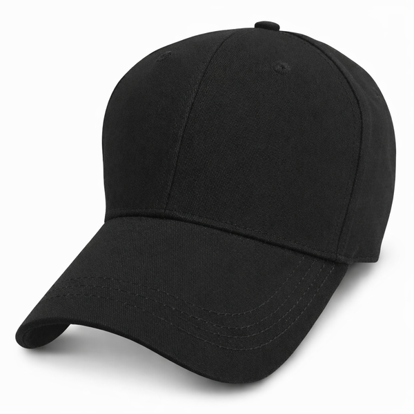 Black-Structured Baseball Cap - front 1