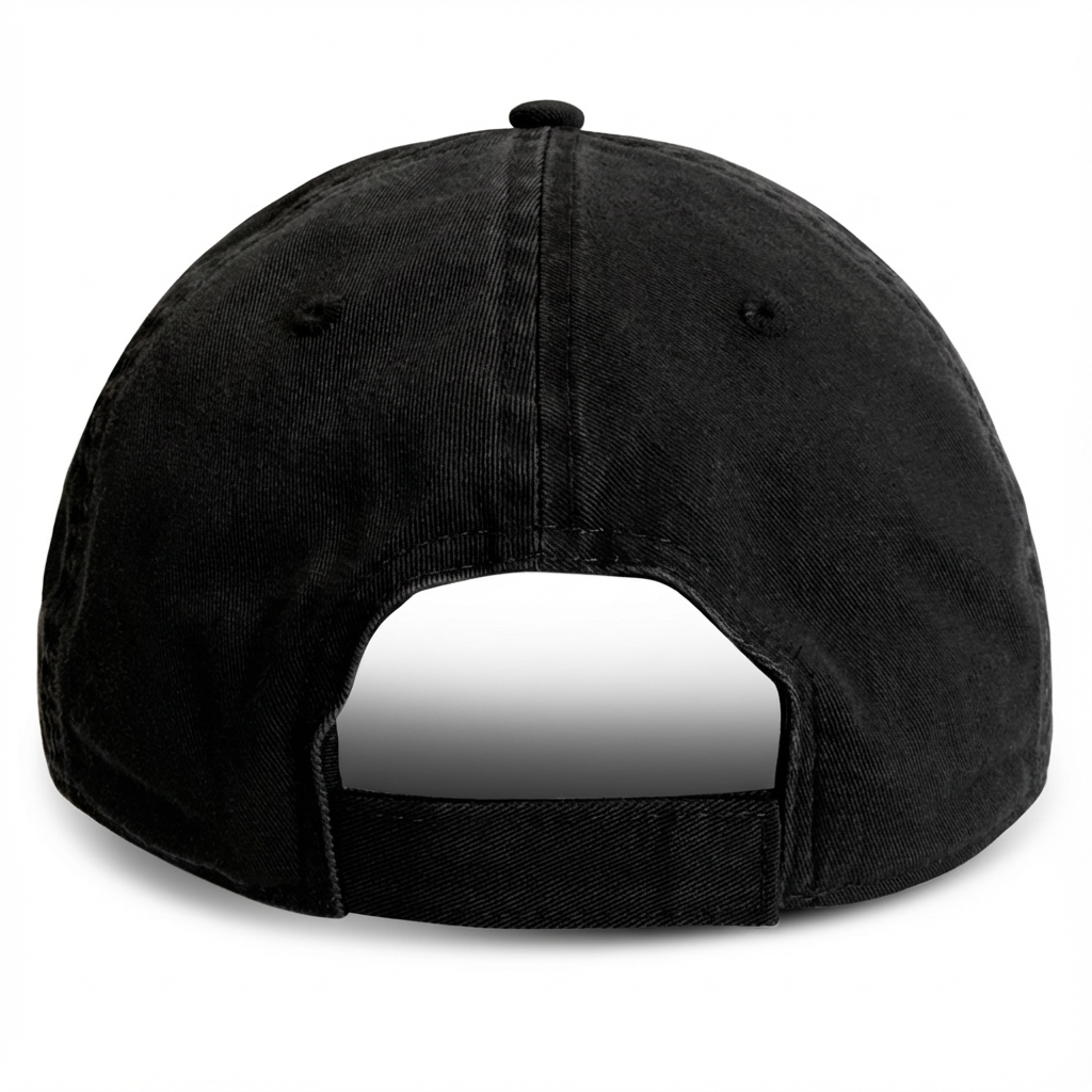 Black - Unstructured Baseball Cap - back 1