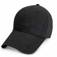 Black - Unstructured Baseball Cap - front 1
