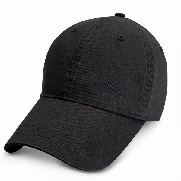 Black - Unstructured Baseball Cap - front 1