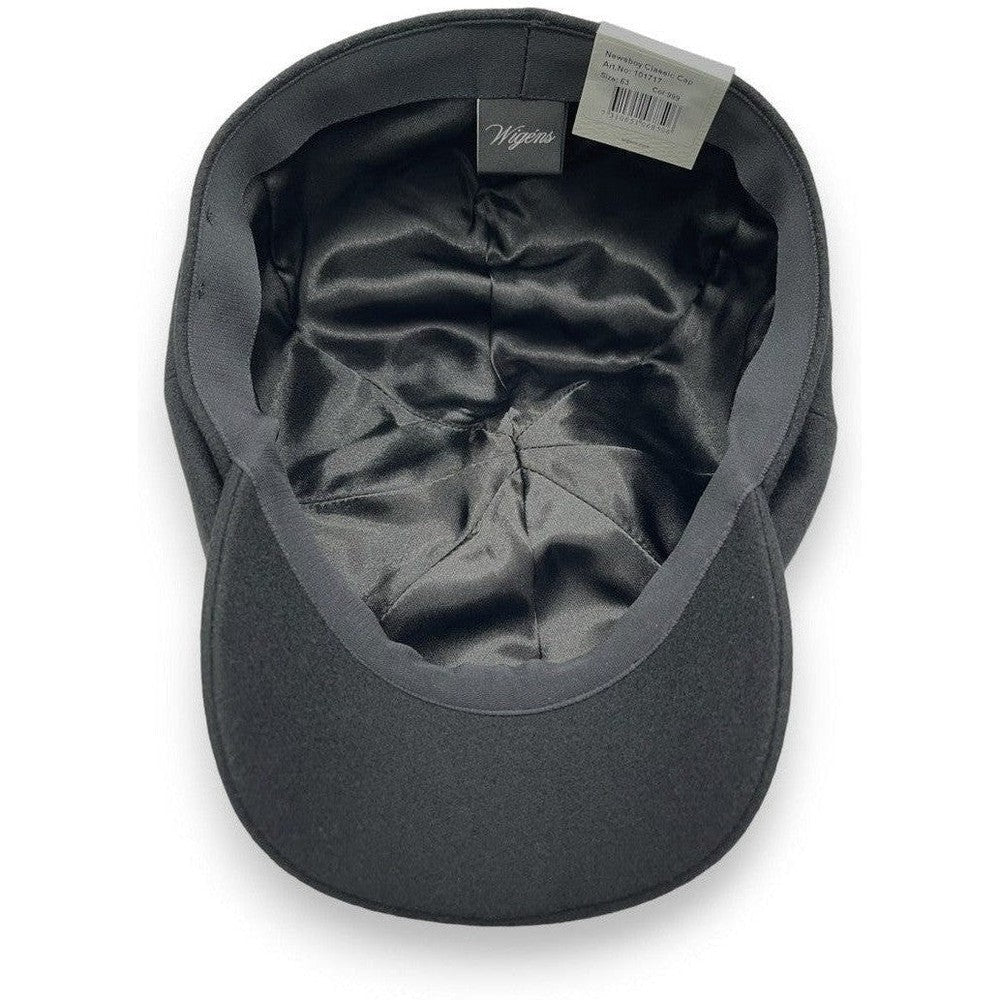 Wigens Black Newsboy Classic Cap lining