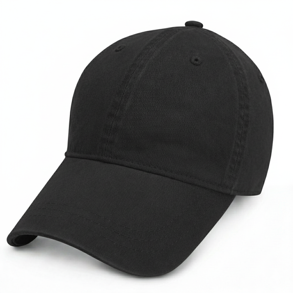 Black Unstructured Baseball Cap - front 1
