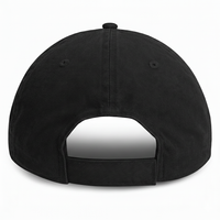 Black Unstructured Baseball Cap - back 1
