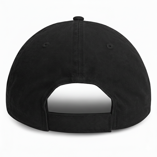 Black Unstructured Baseball Cap - back 1