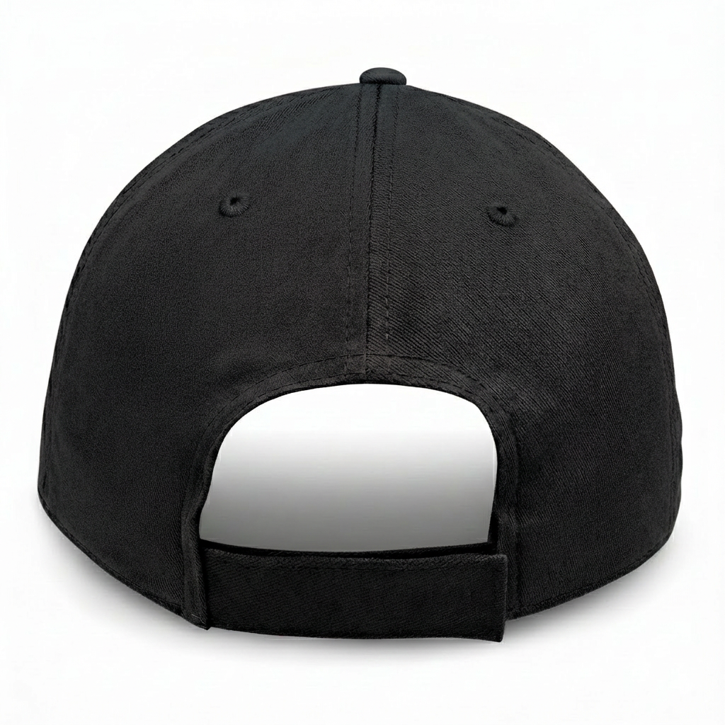 Black with Eagle Logo - Structured Baseball Cap - back 1