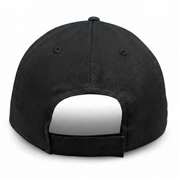 Black with Eagle Logo - Structured Baseball Cap - back 1