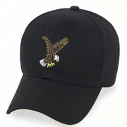 Black with Eagle Logo - Structured Baseball Cap