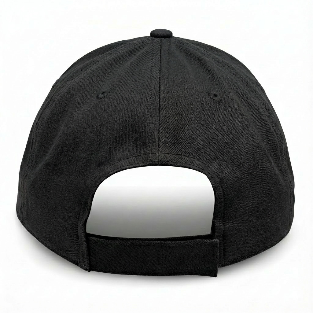 Black with Eagle Logo - Unstructured Baseball Cap - back 1
