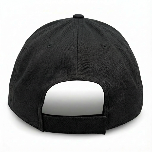 Black with Eagle Logo - Unstructured Baseball Cap - back 1