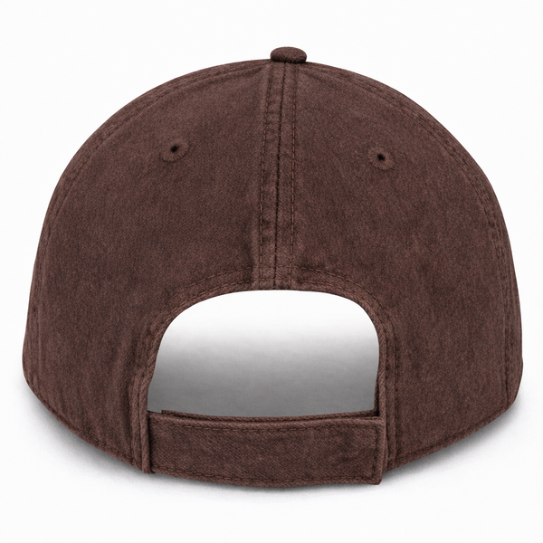 Brown Weathered - Unstructured Baseball Cap - back 1