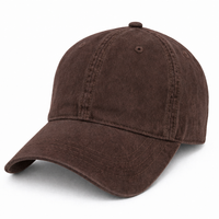 Brown Weathered - Unstructured Baseball Cap - front 1