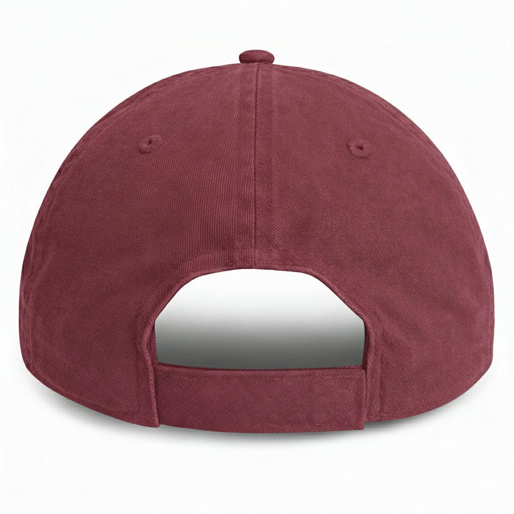 Burgundy Unstructured Baseball Cap - back 1