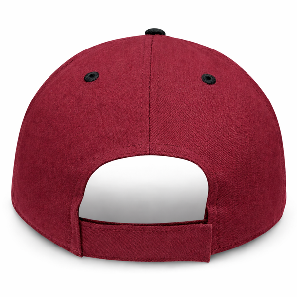 Burgundy with Black Visor - Structured Baseball Cap