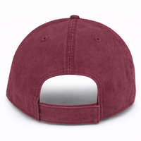 Burgundy with Black Weathered - Unstructured Baseball Cap - back 1