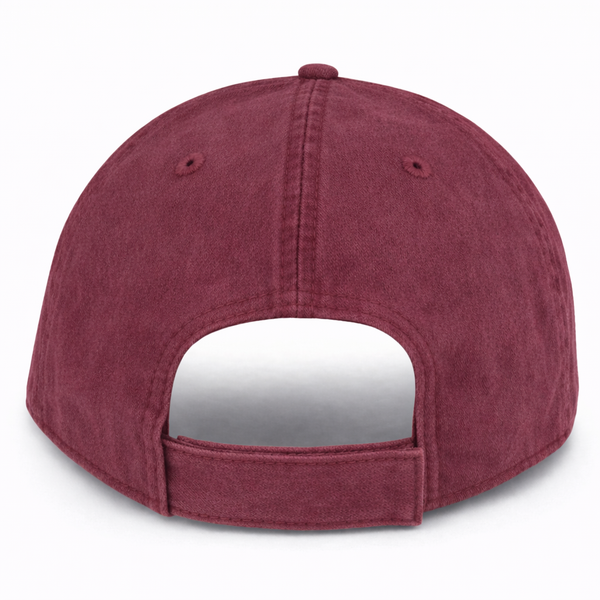 Burgundy with Black Weathered - Unstructured Baseball Cap - back 1