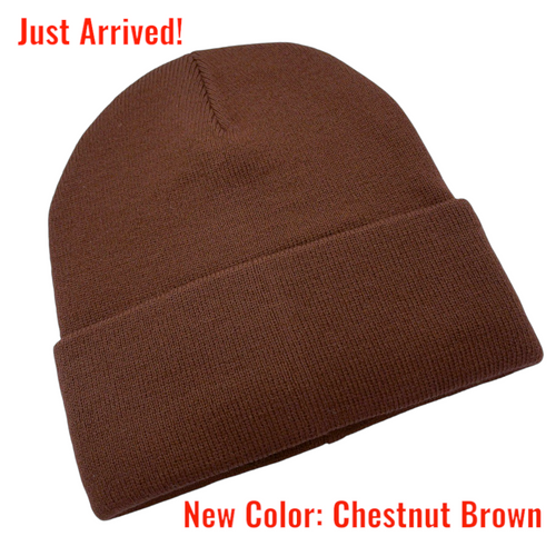 Chestnut Brown Knit Hat-JustA rrived!