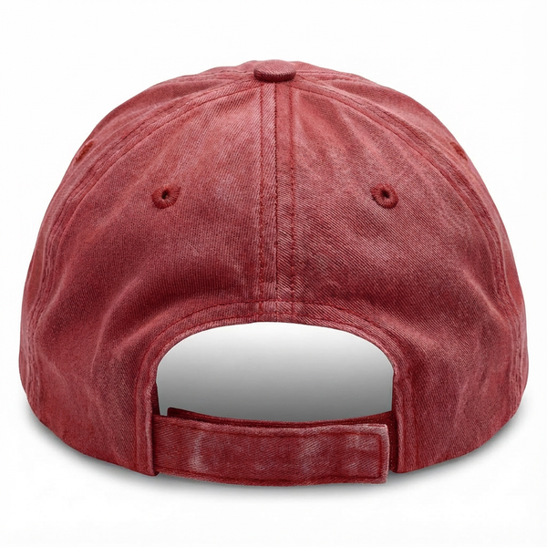 Clay Red Weathered Baseball Hat - back 1