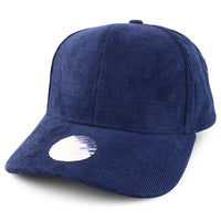Corduroy Structured Baseball Cap - Navy