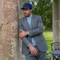 Corduroy Structured Baseball Cap - Navy