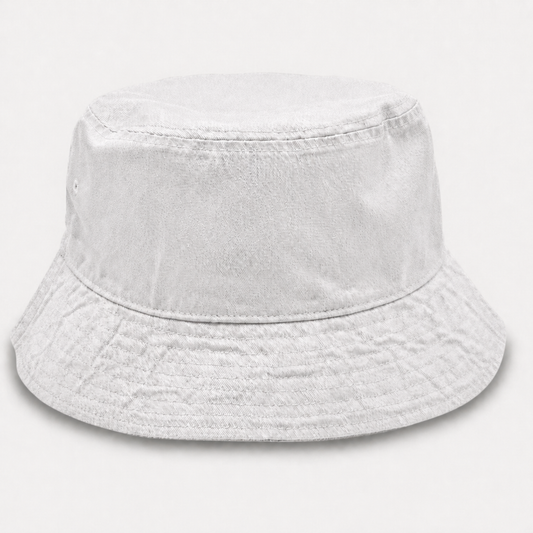 Cotton White Big Bucket Hat