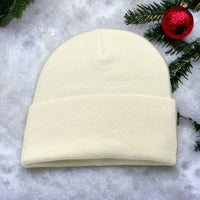 Cream Knit Hat holiday view