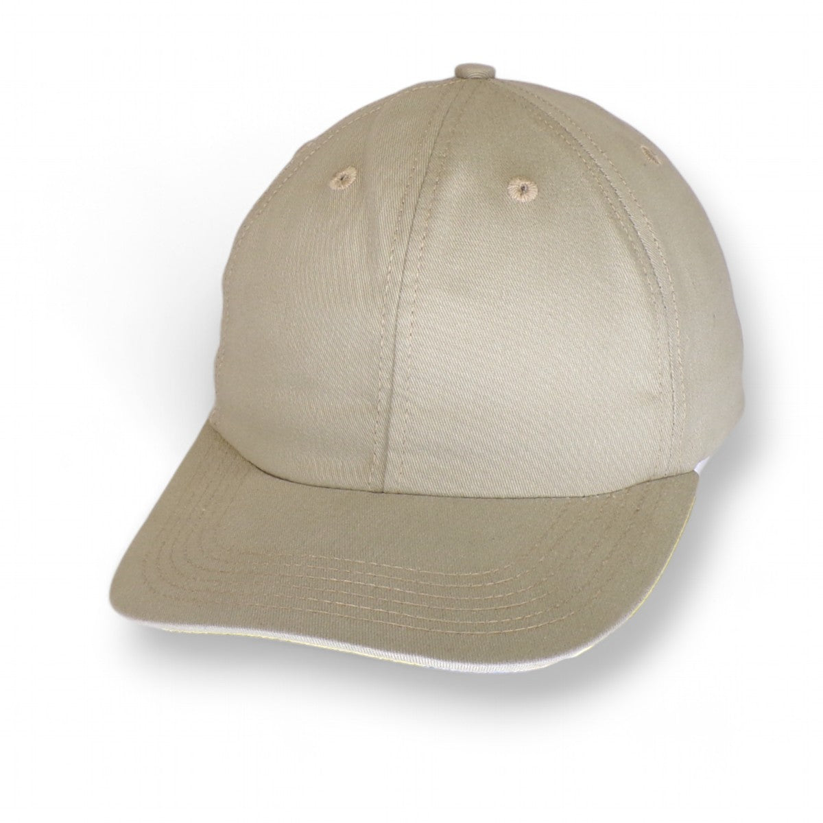 Cream - Unstructured Baseball Cap top front ack view