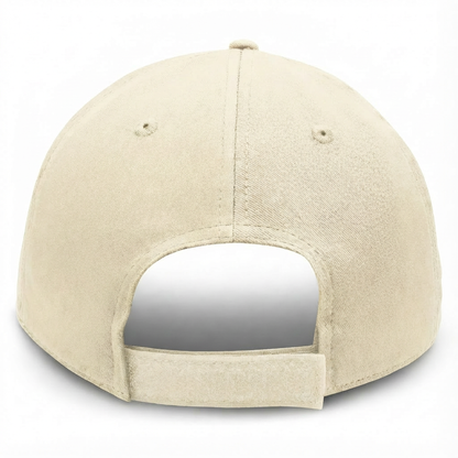 Cream with Blue Suede Visor - Structured Baseball Cap  back 1