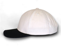 Cream with Black Visor - Structured Baseball Cap left view