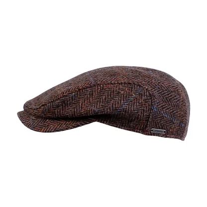 Harris Tweed Longshoreman Cap in Dark Brown